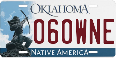 OK license plate 060WNE