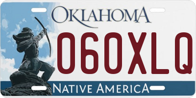 OK license plate 060XLQ
