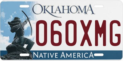 OK license plate 060XMG
