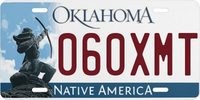 OK license plate 060XMT