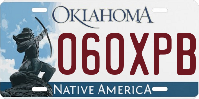 OK license plate 060XPB
