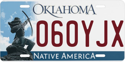 OK license plate 060YJX