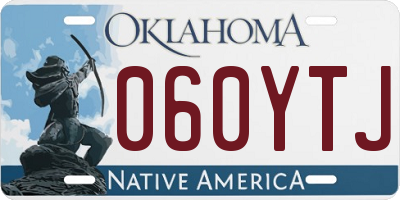 OK license plate 060YTJ