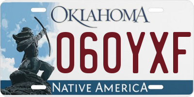 OK license plate 060YXF