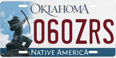 OK license plate 060ZRS