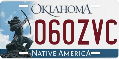 OK license plate 060ZVC