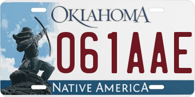 OK license plate 061AAE