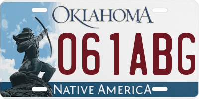 OK license plate 061ABG