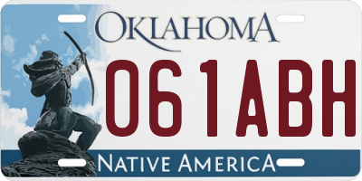 OK license plate 061ABH