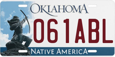 OK license plate 061ABL