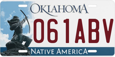 OK license plate 061ABV