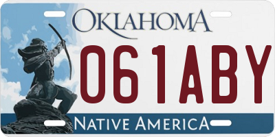 OK license plate 061ABY