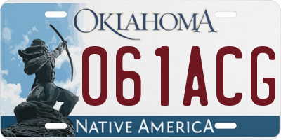OK license plate 061ACG