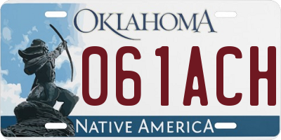 OK license plate 061ACH