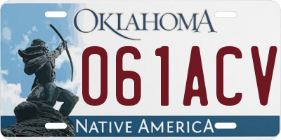 OK license plate 061ACV