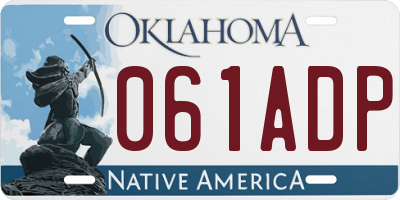 OK license plate 061ADP