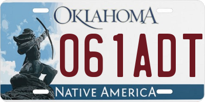OK license plate 061ADT