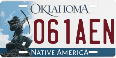 OK license plate 061AEN