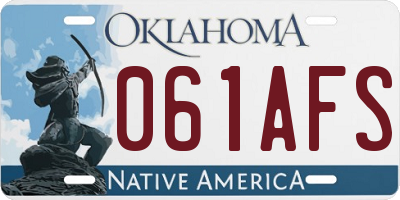 OK license plate 061AFS