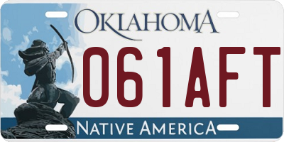 OK license plate 061AFT