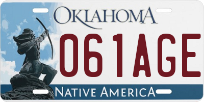 OK license plate 061AGE