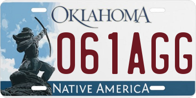 OK license plate 061AGG