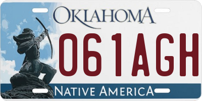 OK license plate 061AGH