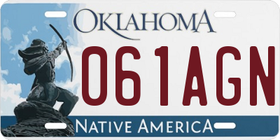 OK license plate 061AGN