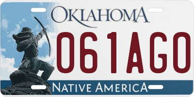 OK license plate 061AGO