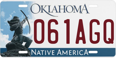 OK license plate 061AGQ