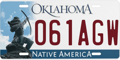OK license plate 061AGW