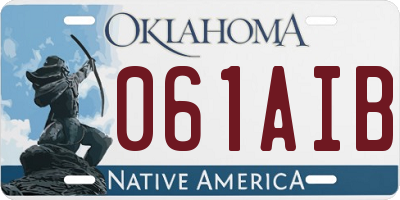 OK license plate 061AIB