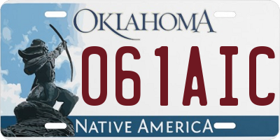 OK license plate 061AIC