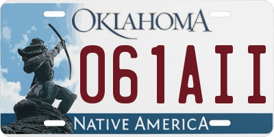 OK license plate 061AII