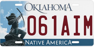 OK license plate 061AIM