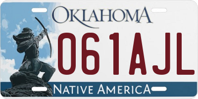 OK license plate 061AJL