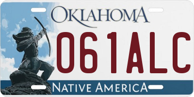 OK license plate 061ALC