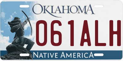 OK license plate 061ALH