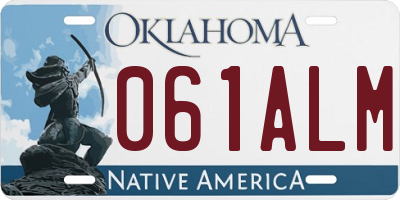 OK license plate 061ALM