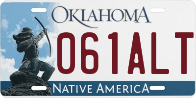 OK license plate 061ALT
