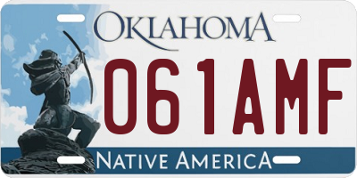OK license plate 061AMF