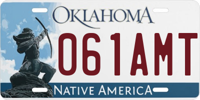 OK license plate 061AMT