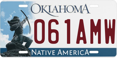 OK license plate 061AMW
