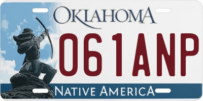 OK license plate 061ANP