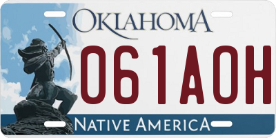 OK license plate 061AOH