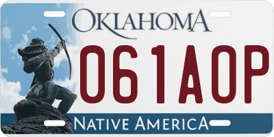 OK license plate 061AOP