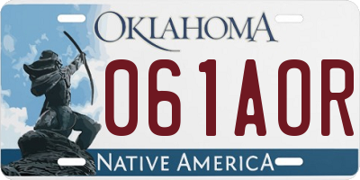OK license plate 061AOR