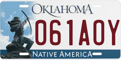 OK license plate 061AOY