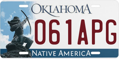 OK license plate 061APG