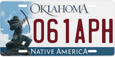 OK license plate 061APH
